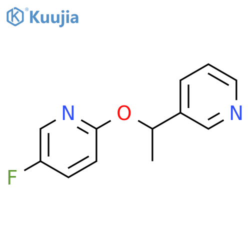 5-fluoro-2-[1-(pyridin-3-yl)ethoxy]pyridine structure