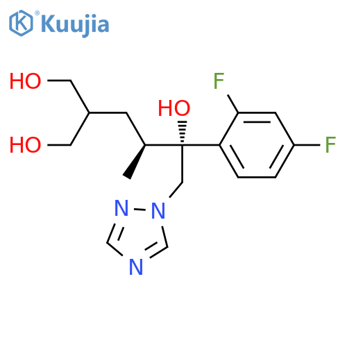 1,5-Hexanediol,5-(2,4-difluorophenyl)-2-(hydroxymethyl)-4-methyl-6-(1H-1,2,4-triazol-1-yl)-, (4S,5R)- structure