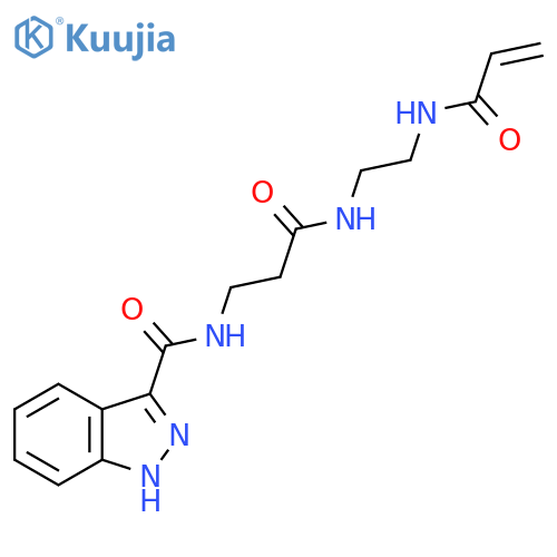 N-(2-{3-[(2H-indazol-3-yl)formamido]propanamido}ethyl)prop-2-enamide structure