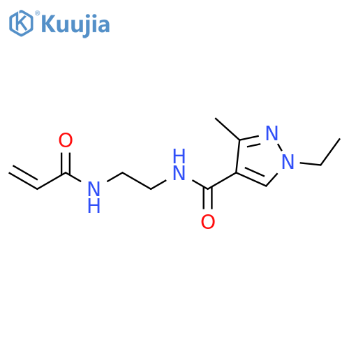 N-{2-(1-ethyl-3-methyl-1H-pyrazol-4-yl)formamidoethyl}prop-2-enamide structure