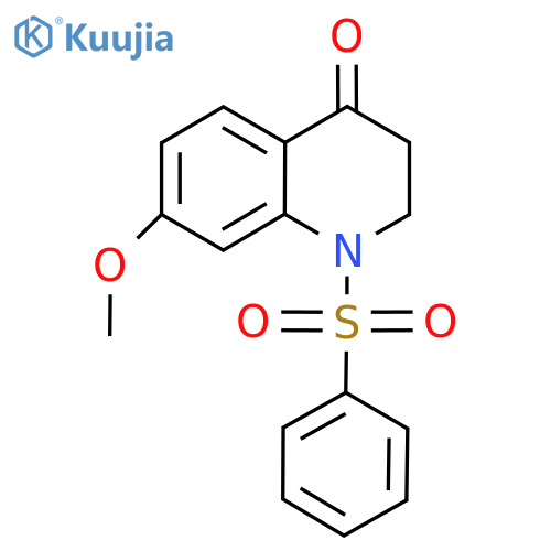 7-methoxy-1-(phenylsulfonyl)-2,3-dihydro-4(1H)-quinolinone structure