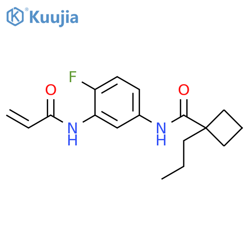 N-[4-Fluoro-3-[(1-oxo-2-propen-1-yl)amino]phenyl]-1-propylcyclobutanecarboxamide structure