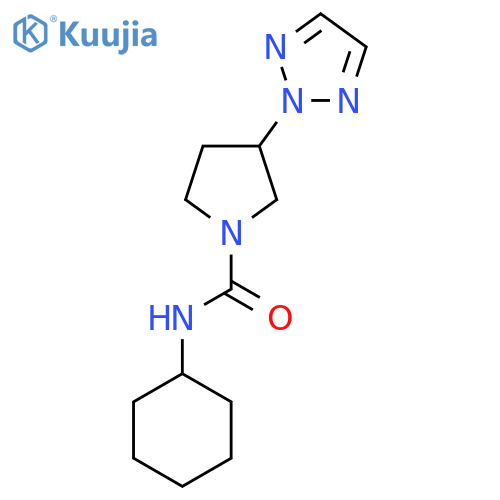 N-cyclohexyl-3-(2H-1,2,3-triazol-2-yl)pyrrolidine-1-carboxamide structure