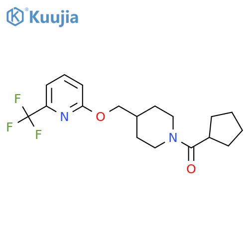2-[(1-Cyclopentanecarbonylpiperidin-4-yl)methoxy]-6-(trifluoromethyl)pyridine structure