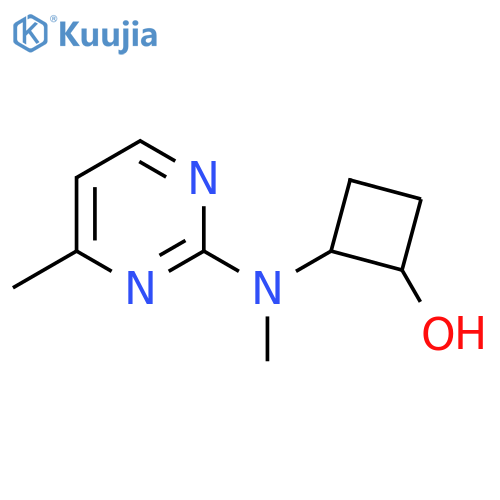 2-methyl(4-methylpyrimidin-2-yl)aminocyclobutan-1-ol structure