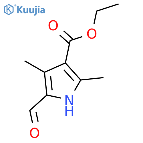 Ethyl 5-formyl-2,4-dimethyl-1H-pyrrole-3-carboxylate structure