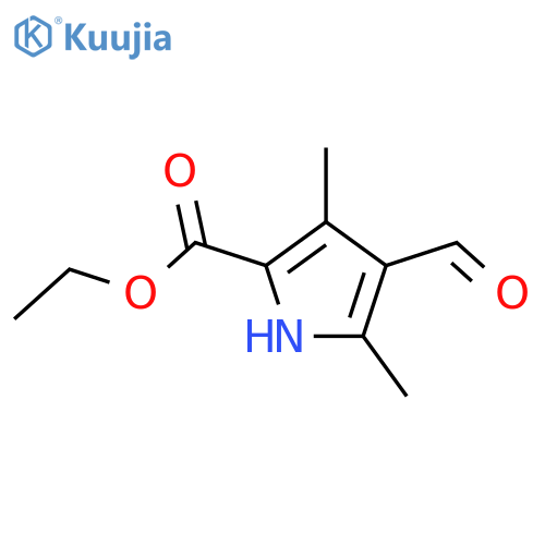 ethyl 4-formyl-3,5-dimethyl-1H-pyrrole-2-carboxylate structure