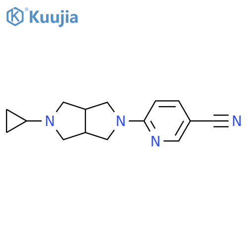 6-{5-cyclopropyl-octahydropyrrolo[3,4-c]pyrrol-2-yl}pyridine-3-carbonitrile structure