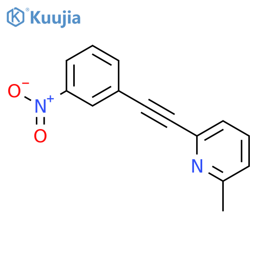 2-methyl-6-(3-nitrophenylethynyl)pyridine structure
