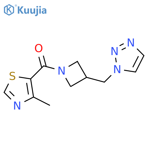 1-{1-(4-methyl-1,3-thiazole-5-carbonyl)azetidin-3-ylmethyl}-1H-1,2,3-triazole structure