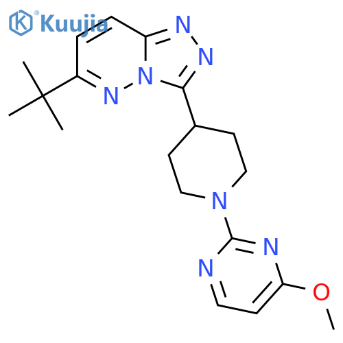 2-(4-{6-Tert-butyl-[1,2,4]triazolo[4,3-b]pyridazin-3-yl}piperidin-1-yl)-4-methoxypyrimidine structure