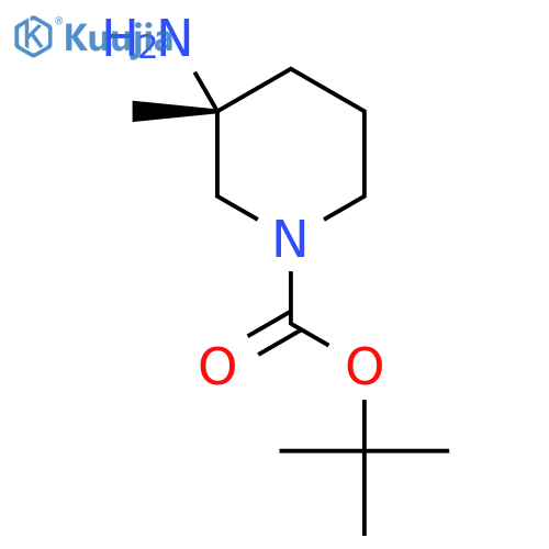 tert-butyl (3R)-3-amino-3-methyl-piperidine-1-carboxylate structure