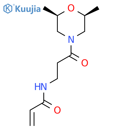 N-[3-[(2S,6R)-2,6-Dimethylmorpholin-4-yl]-3-oxopropyl]prop-2-enamide structure