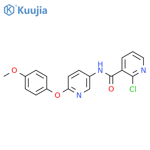 2-Chloro-N-(6-(4-methoxyphenoxy)pyridin-3-yl)nicotinamide structure