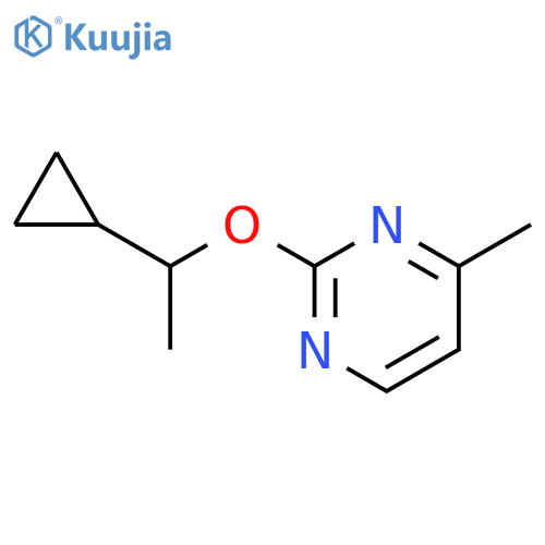 2-(1-cyclopropylethoxy)-4-methylpyrimidine structure
