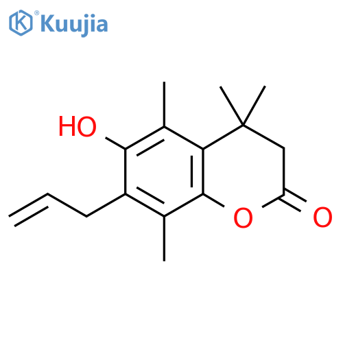 7-Allyl-6-hydroxy-4,4,5,8-tetramethylhydrocoumarin structure