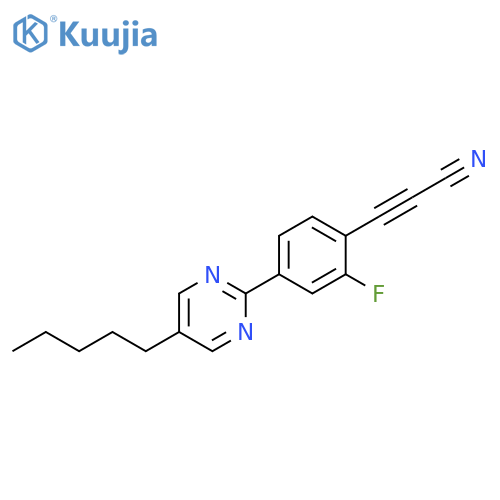 2-Propynenitrile, 3-[2-fluoro-4-(5-pentyl-2-pyrimidinyl)phenyl]- structure
