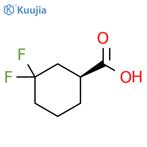 (1S)-3,3-difluorocyclohexane-1-carboxylic acid structure
