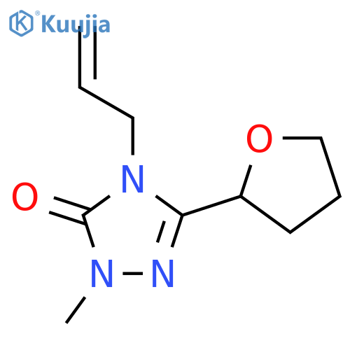 1-methyl-3-(oxolan-2-yl)-4-(prop-2-en-1-yl)-4,5-dihydro-1H-1,2,4-triazol-5-one structure