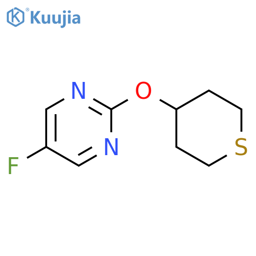 5-fluoro-2-(thian-4-yloxy)pyrimidine structure