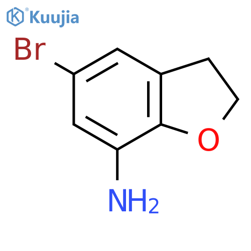 5-Bromo-2,3-dihydro-1-benzofuran-7-amine structure