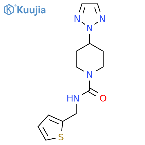 N-(thiophen-2-yl)methyl-4-(2H-1,2,3-triazol-2-yl)piperidine-1-carboxamide structure