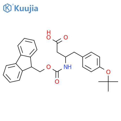 Fmoc-O-t-butyl-L-beta-homotyrosine structure
