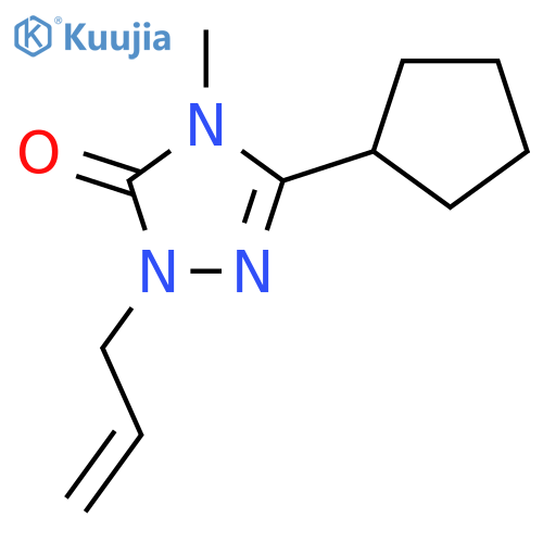 3-cyclopentyl-4-methyl-1-(prop-2-en-1-yl)-4,5-dihydro-1H-1,2,4-triazol-5-one structure