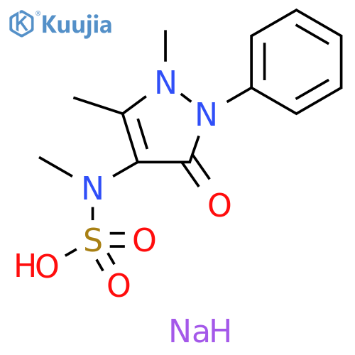 Sulfamic acid, N-(2,3-dihydro-1,5-dimethyl-3-oxo-2-phenyl-1H-pyrazol-4-yl)-N-methyl-, sodium salt (1:1) structure