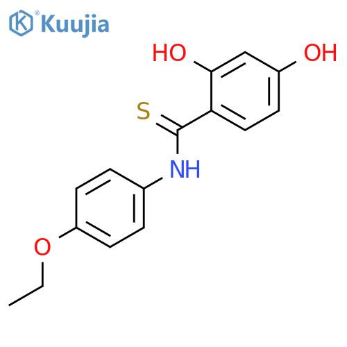 Benzenecarbothioamide, N-(4-ethoxyphenyl)-2,4-dihydroxy- structure
