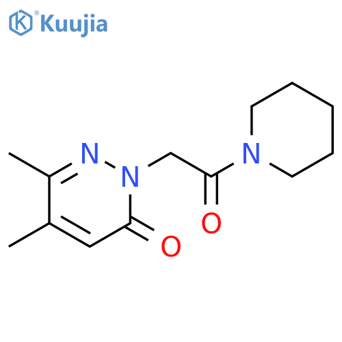 5,6-dimethyl-2-[2-oxo-2-(piperidin-1-yl)ethyl]-2,3-dihydropyridazin-3-one structure