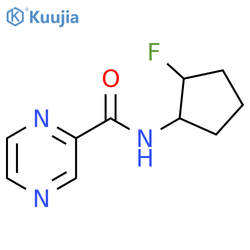 N-(2-fluorocyclopentyl)pyrazine-2-carboxamide structure