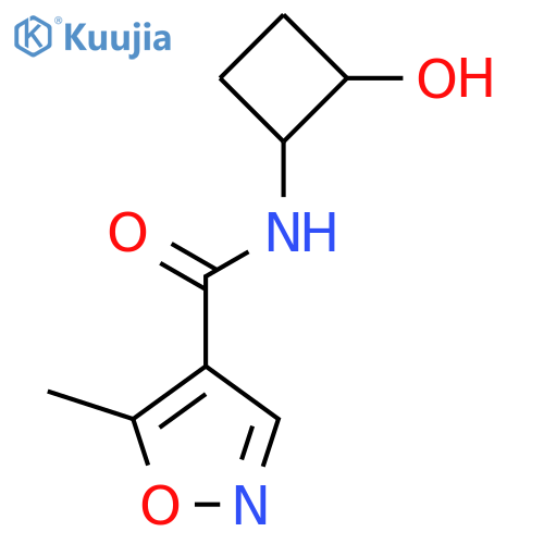 N-(2-hydroxycyclobutyl)-5-methyl-1,2-oxazole-4-carboxamide structure
