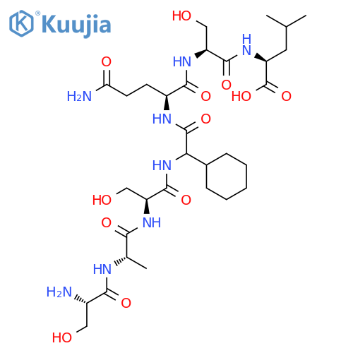 L-Leucine, L-seryl-L-alanyl-L-seryl-2-cyclohexylglycyl-L-glutaminyl-L-seryl- structure