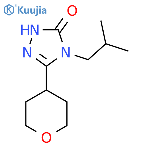 4-(2-methylpropyl)-3-(oxan-4-yl)-4,5-dihydro-1H-1,2,4-triazol-5-one structure