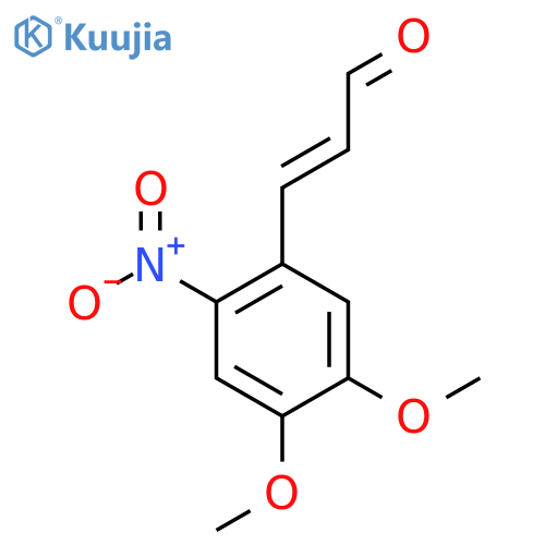 3-(4,5-dimethoxy-2-nitrophenyl)prop-2-enal structure