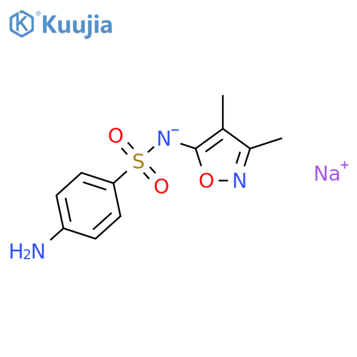 Benzenesulfonamide,4-amino-N-(3,4-dimethyl-5-isoxazolyl)-, sodium salt (1:1) structure