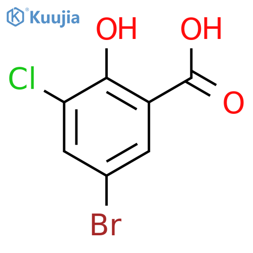 5-Bromo-3-chloro-2-hydroxybenzoic Acid structure