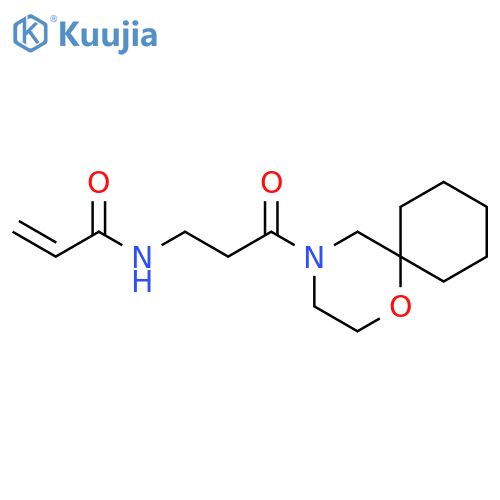 N-(3-{1-oxa-4-azaspiro5.5undecan-4-yl}-3-oxopropyl)prop-2-enamide structure