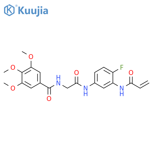 N-[2-[[4-Fluoro-3-[(1-oxo-2-propen-1-yl)amino]phenyl]amino]-2-oxoethyl]-3,4,5-trimethoxybenzamide structure