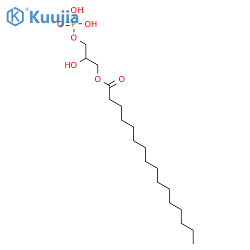 Hexadecanoic acid,2-hydroxy-3-(phosphonooxy)propyl ester structure