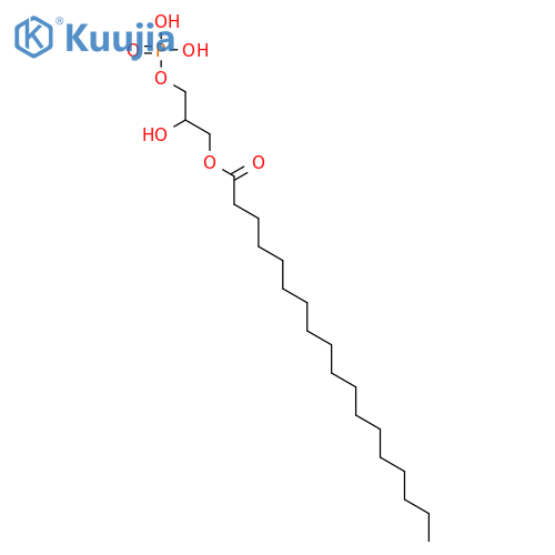 Octadecanoic acid,2-hydroxy-3-(phosphonooxy)propyl ester structure