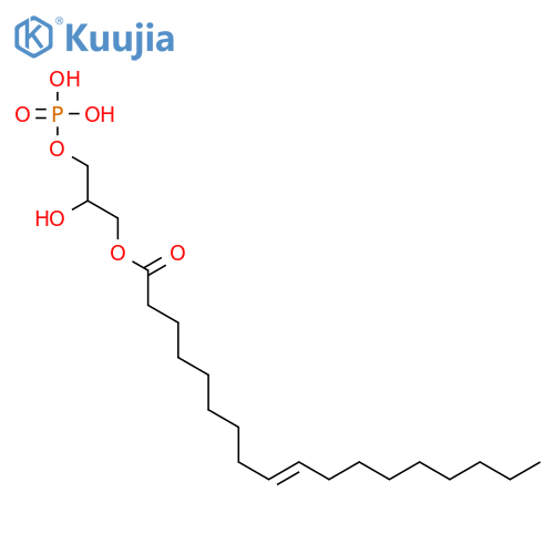 9-Octadecenoic acid(9Z)-, 2-hydroxy-3-(phosphonooxy)propyl ester structure