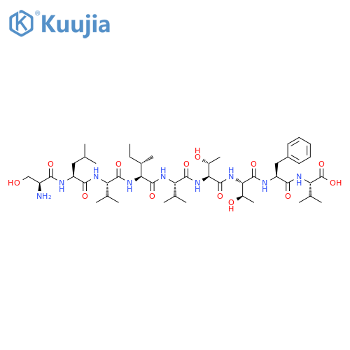 L-Valine,L-seryl-L-leucyl-L-valyl-L-isoleucyl-L-valyl-L-threonyl-L-threonyl-L-phenylalanyl- structure
