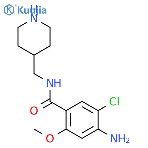 4-amino-5-chloro-2-methoxy-N-(piperidin-4-ylmethyl)benzamide structure