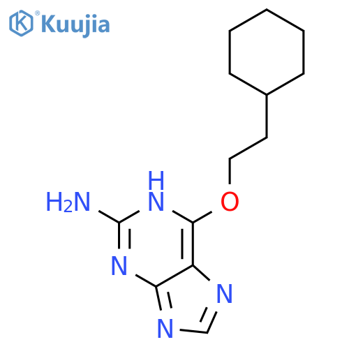 1H-Purin-2-amine, 6-(2-cyclohexylethoxy)- structure