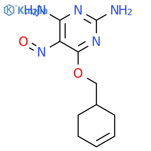 2,4-Pyrimidinediamine, 6-(3-cyclohexen-1-ylmethoxy)-5-nitroso- structure