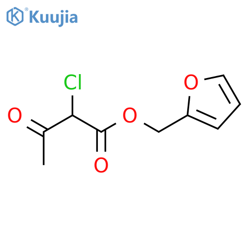 Butanoic acid, 2-chloro-3-oxo-, 2-furanylmethyl ester structure