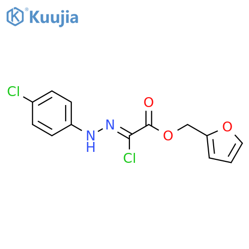 Acetic acid, chloro[(4-chlorophenyl)hydrazono]-, 2-furanylmethyl ester structure