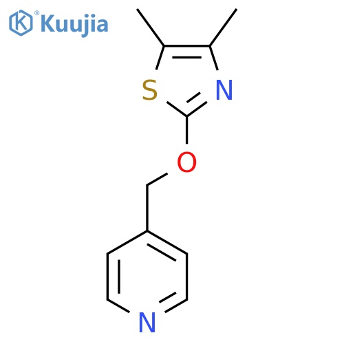4-{[(4,5-Dimethyl-1,3-thiazol-2-yl)oxy]methyl}pyridine structure